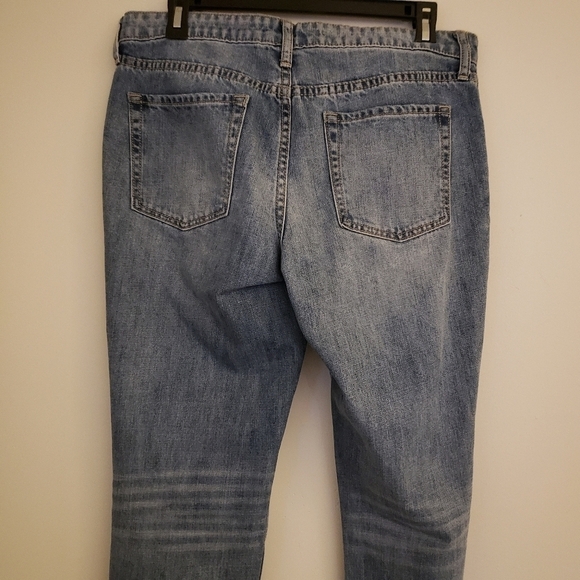 Gap Y2K Patchwork Denim Jeans Sexy Boyfriend Fit Womens Size 6 Medium Distressed - Picture 4 of 10